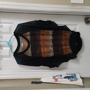 Olsenboye boho sheer top